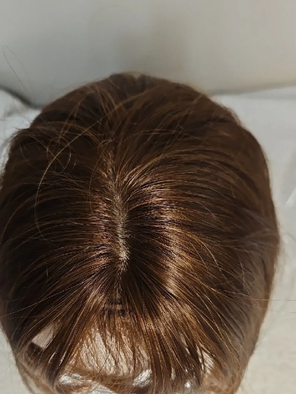 Women's Synthetic Wig with Fringe - Chestnut Brown